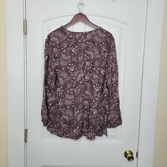J. Jill Mauve Paisley Blouse - Picture 5 of 5